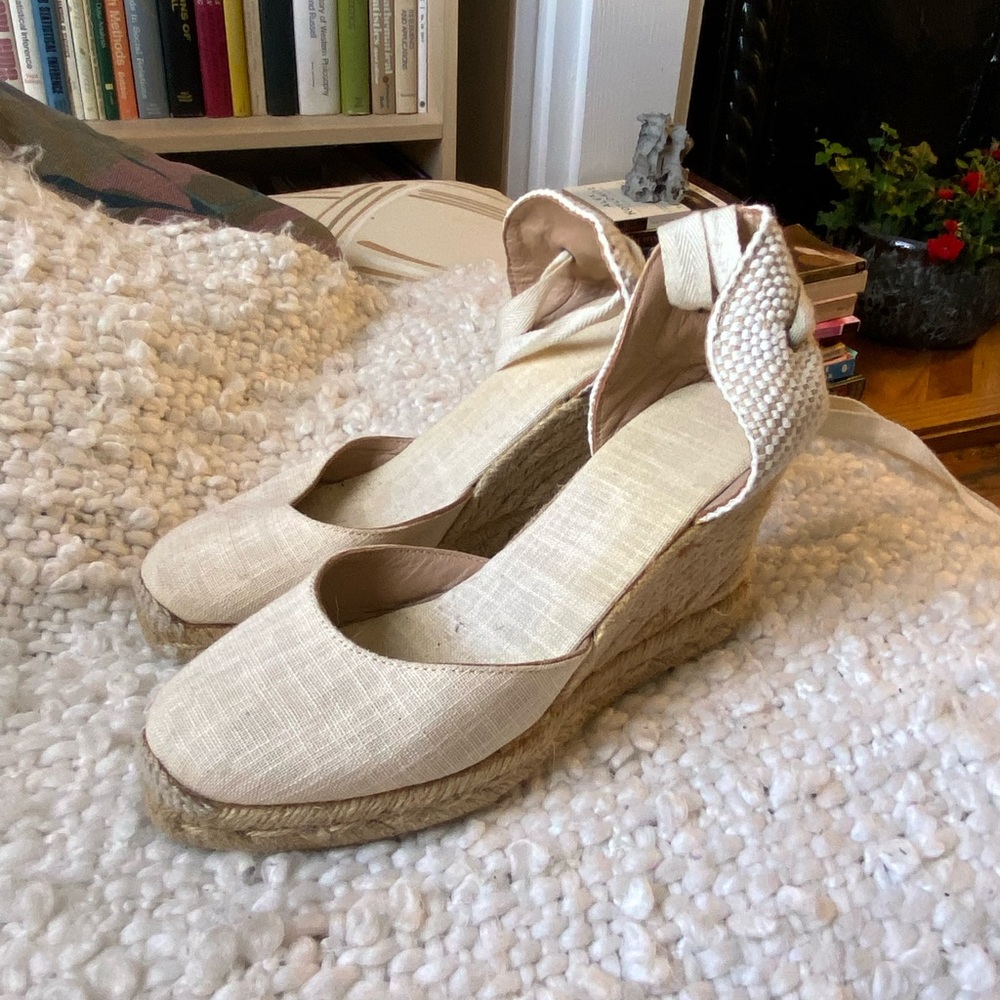 Soludos Tall Wedge Espadrilles in Blush